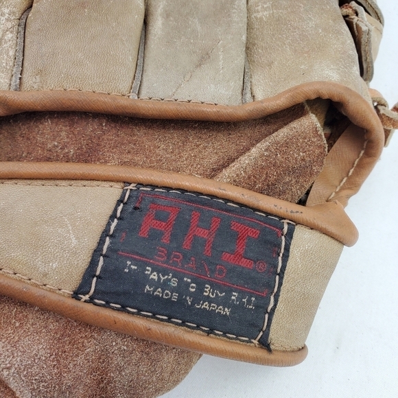 AHI Baseball Glove 9” M200 Mitt RHT Top-Grain Cowhide Leather Japanese Vintage - Picture 11 of 15